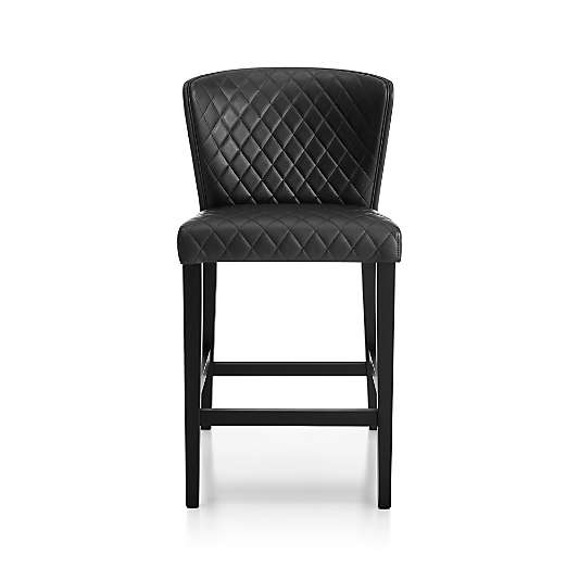 Curran Quilted Onyx Counter Stool