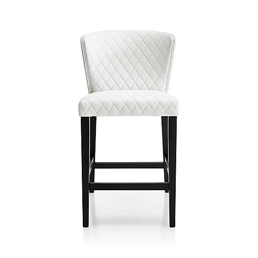 Curran Quilted Oyster Counter Stool