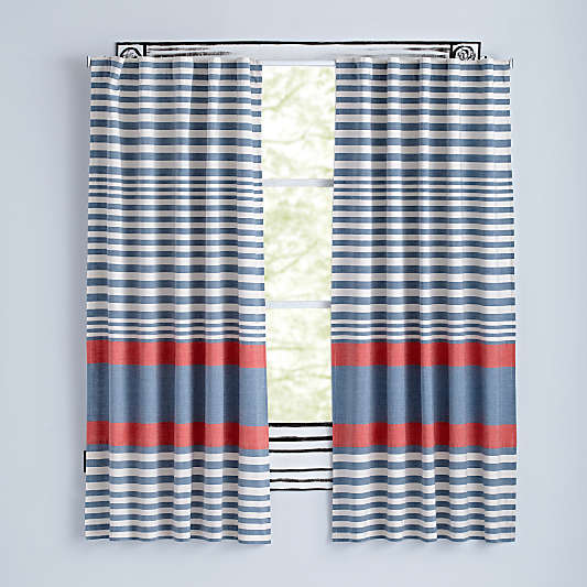 Fine Lines Red 63" Curtain