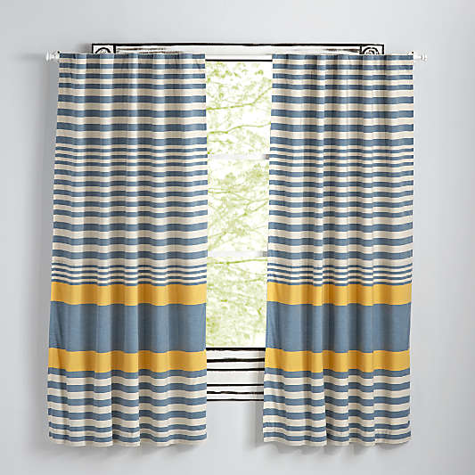 Fine Lines Yellow 63" Curtain