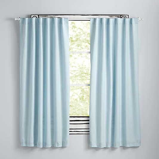 Fresh Linen Light Blue 84" Curtain