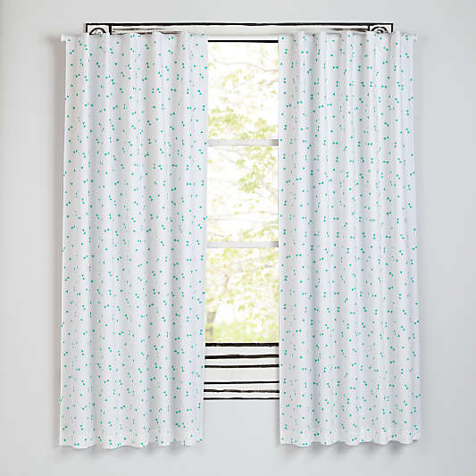 Go Lightly Mint Triangle 84" Blackout Curtain