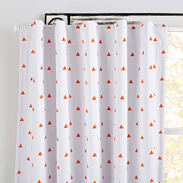 Opalhouse Orange Mini Pineapple Print with Tassels Fabric Shower Curtain