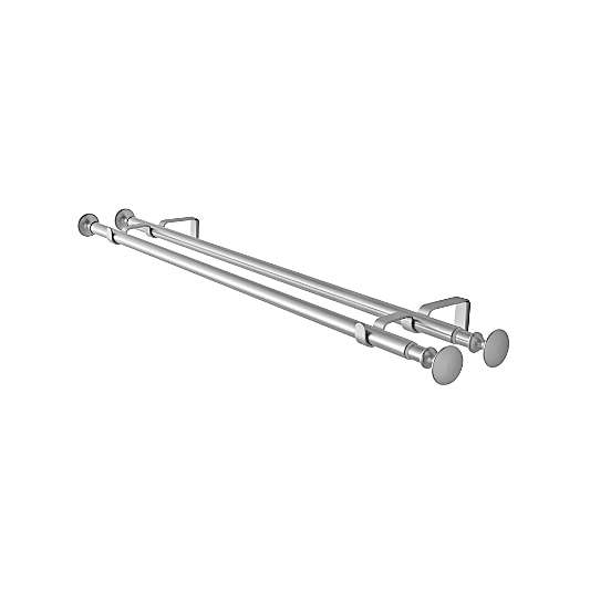 Double Silver 28-48" Curtain Rod