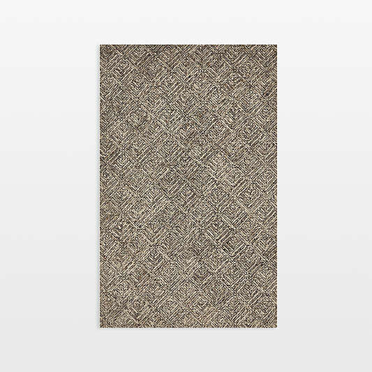 Curtis Flint Grey Geometric Area Rug 6'x9'