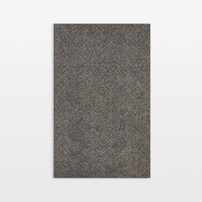 Curtis Indigo Blue Geometric Area Rug 5'x8' + Reviews Crate & Barrel