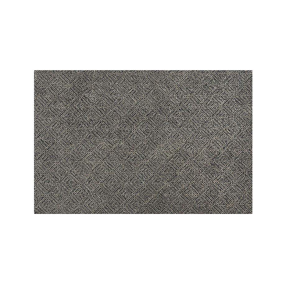 Curtis Indigo Blue Geometric Area Rug 6'x9' + Reviews Crate & Barrel