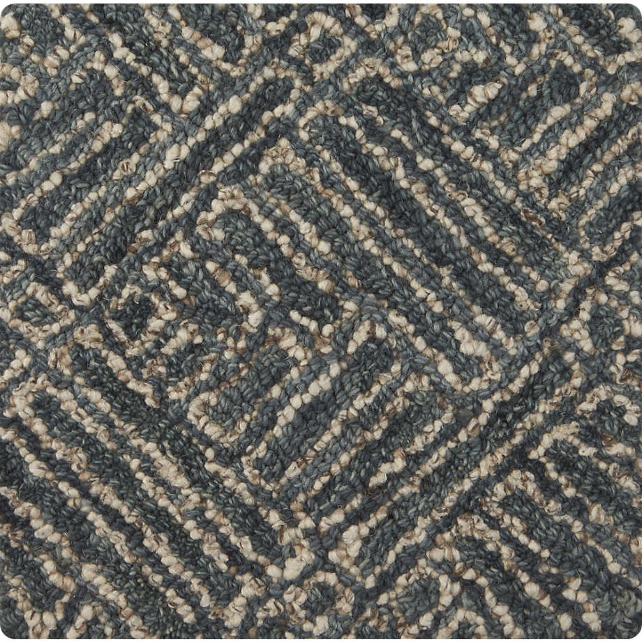 Curtis Indigo Blue Geometric 12" sq. Rug Swatch + Reviews Crate and