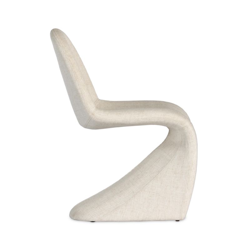 Curva Cream Upholstered Dining Chair - image 3 of 9