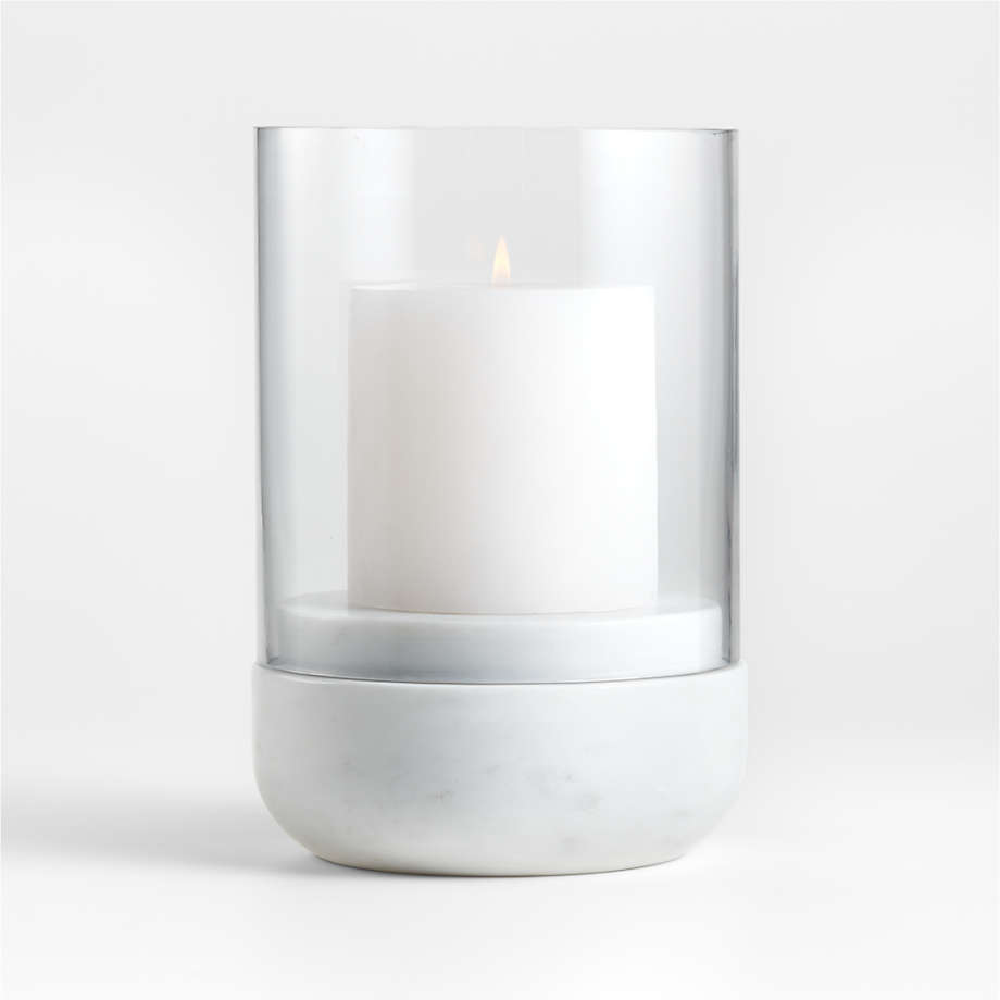 Curve Marble and Glass Hurricane Candle Holder 9.5" + Reviews Crate