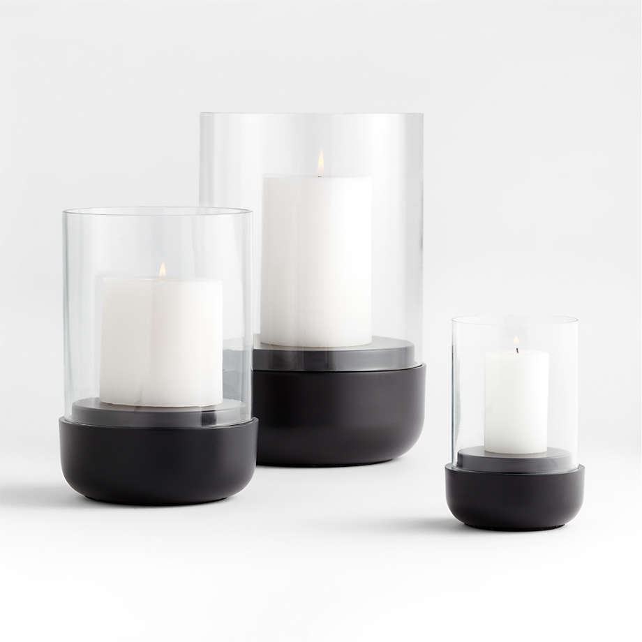 Glass Hurricane Votive Or Pillar Tea Light Candle Holder Storm Lantern Vase Set 