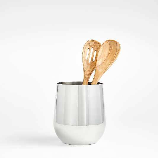 Curved Stainless Steel Utensil Holder