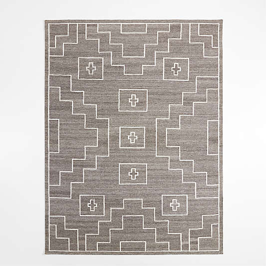 Cuzco Performance Handwoven Charcoal Grey Area Rug 9'x12'