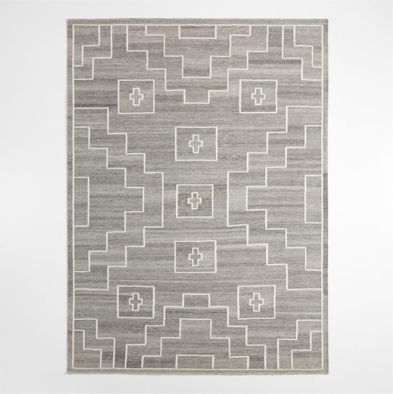 Cuzco Performance Handwoven Grey Rug Swatch 12"x18" - image 1 of 4