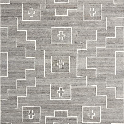 Cuzco Performance Handwoven Grey Area Rug 10'x14'