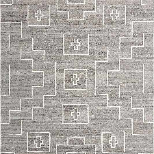 Cuzco Performance Handwoven Grey Rug Swatch 12"x18"