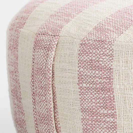 Cove Sunset Purple Striped Organic Cotton Kids Floor Cushion