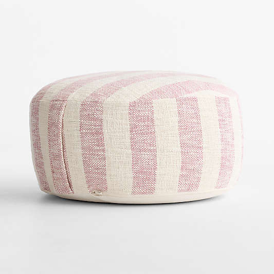 Cove Sunset Purple Striped Organic Cotton Kids Floor Cushion