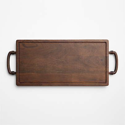 Coventry Carved Wood Serving Board with Handles