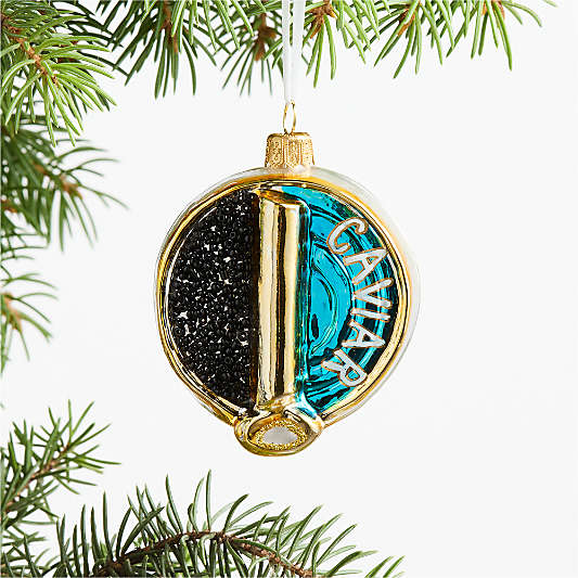 Glass Caviar Glass Christmas Tree Ornament