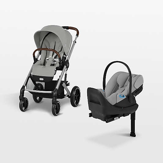 Cybex Balios S Lux Stone Grey All Terrain Baby Stroller + Cloud G Pro Travel System