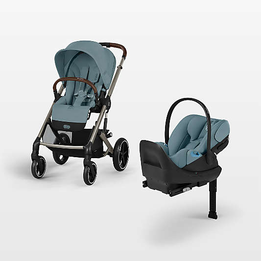 Cybex Balios S Lux Stormy Blue All Terrain Baby Stroller + Cloud G Pro Travel System