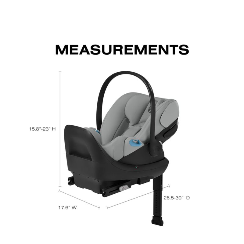 Cybex eGazelle S Stone Grey with Silver Frame Baby Stroller + Cloud G Pro Travel System - image 7 of 9