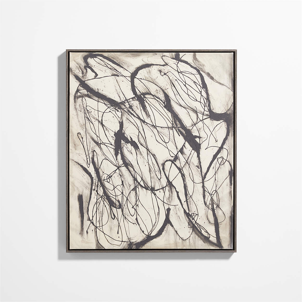 Cycles Framed Beige Black Abstract Wall Art Print 36x30 By Joe   Cycles Framed Beige And Black Abstract Wall Art Print 36x30 By Joe Turner 