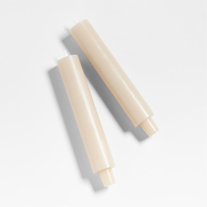 Cylinder Oat Off-White Taper Candles 8.5", Set of 2 - image 0 of 1