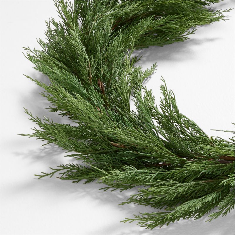 Faux Cypress Real Touch Christmas Garland 6' + Reviews | Crate & Barrel ...