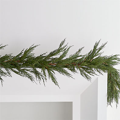 View Faux Cypress Christmas Garland 72" details