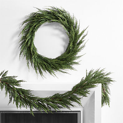 View Cypress Holiday Wreath and Garland Set details