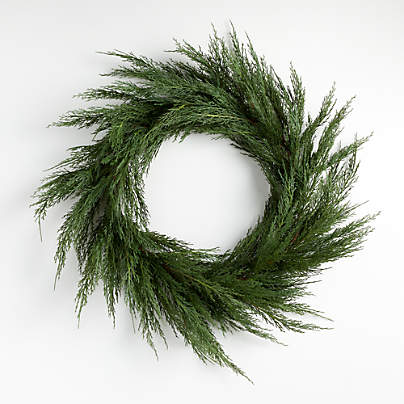 Faux Cypress Wreath 26"