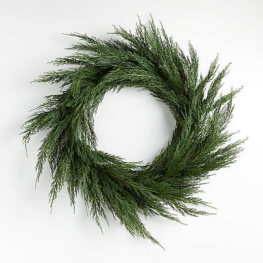 Faux Cypress Wreath 36"