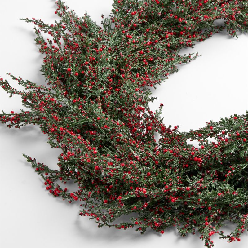 Faux Cypress and Red Berry Holiday Garland 6' - image 5 of 6