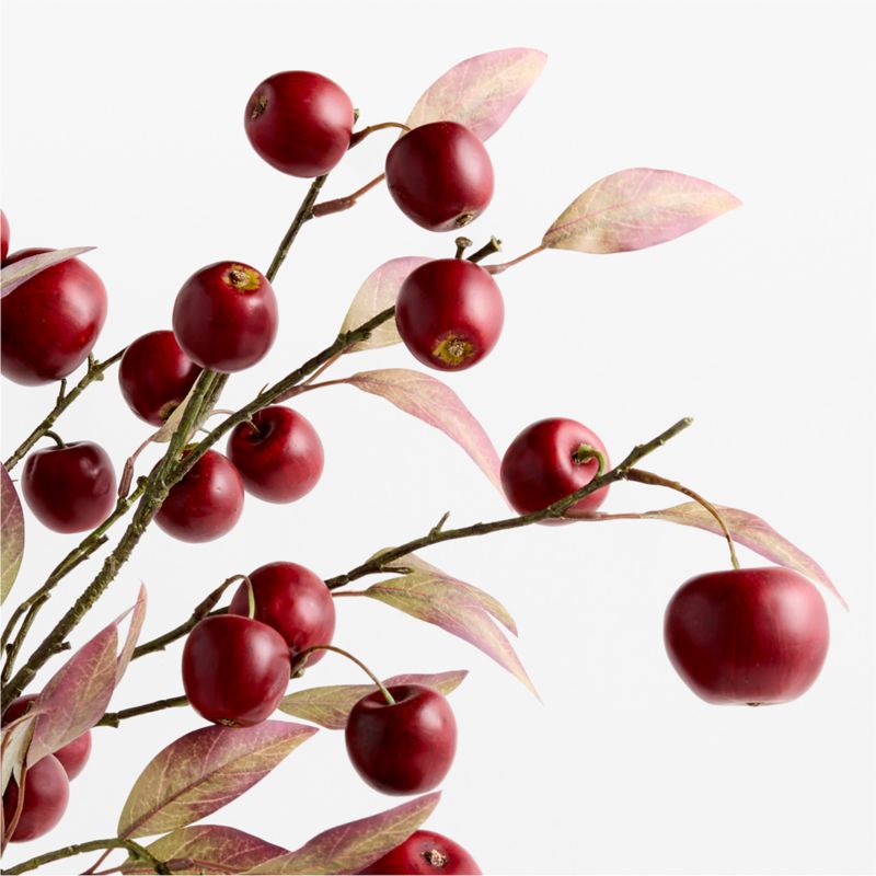 Faux Deep Red Apple Holiday Stem 38" - image 2 of 3