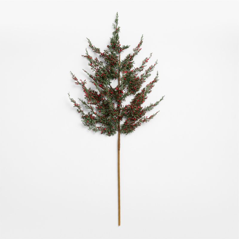 Faux Cypress and Red Berry Holiday Stem 40" - image 1 of 3