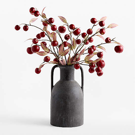 Faux Deep Red Apple Holiday Stem 38"
