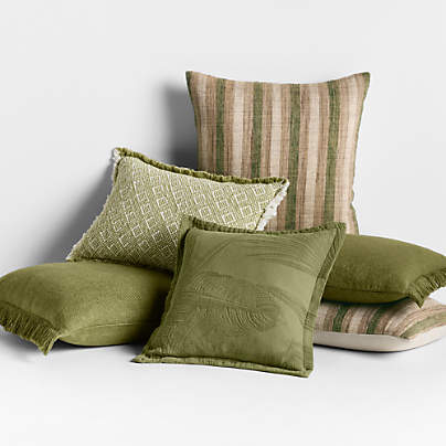 Cyprus Green Throw Pillow Arrangement