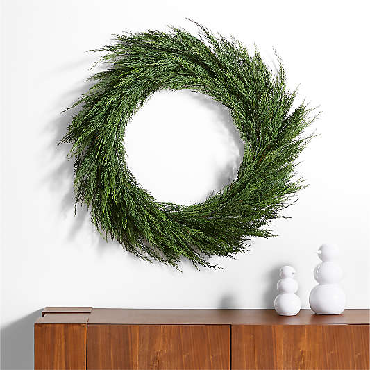 Faux Cypress Wreath 36"