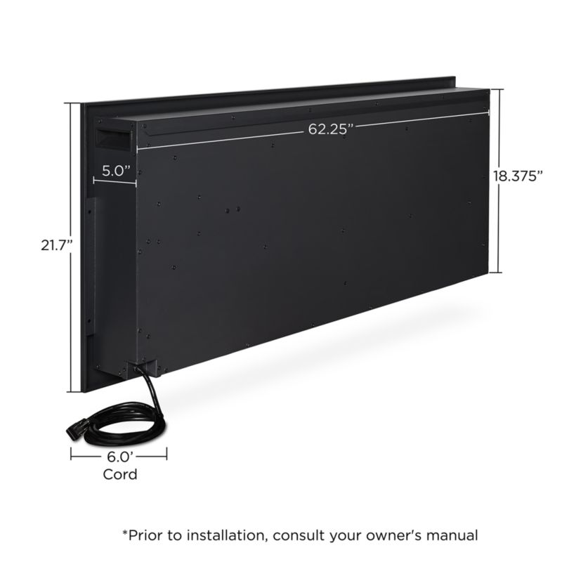 Cyrus Wall Mount Electric Fireplace 65" - image 7 of 9