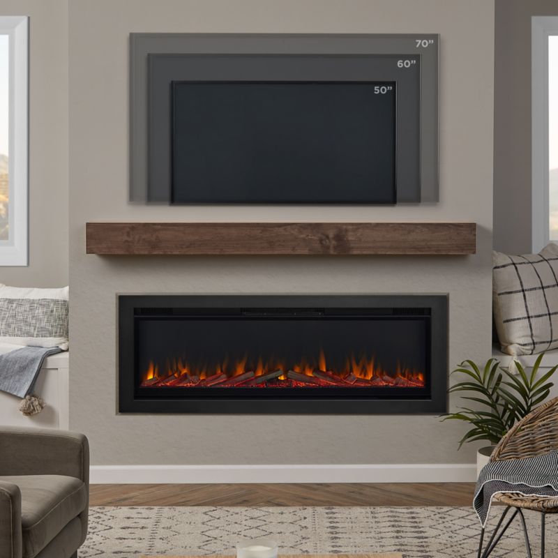 Cyrus Wall Mount Electric Fireplace 65" - image 4 of 9