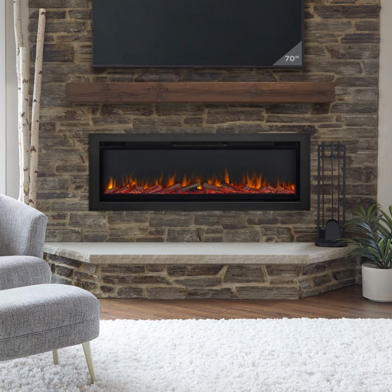 Cyrus Wall Mount Electric Fireplace 65" - image 2 of 9