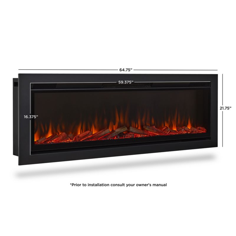 Cyrus Wall Mount Electric Fireplace 65" - image 6 of 9