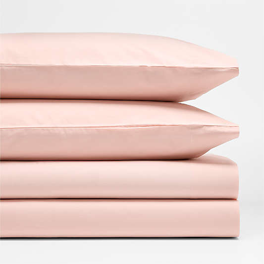 Cozy Cloud Elegant Pink 100% Organic Cotton Kids Queen Sheet Set