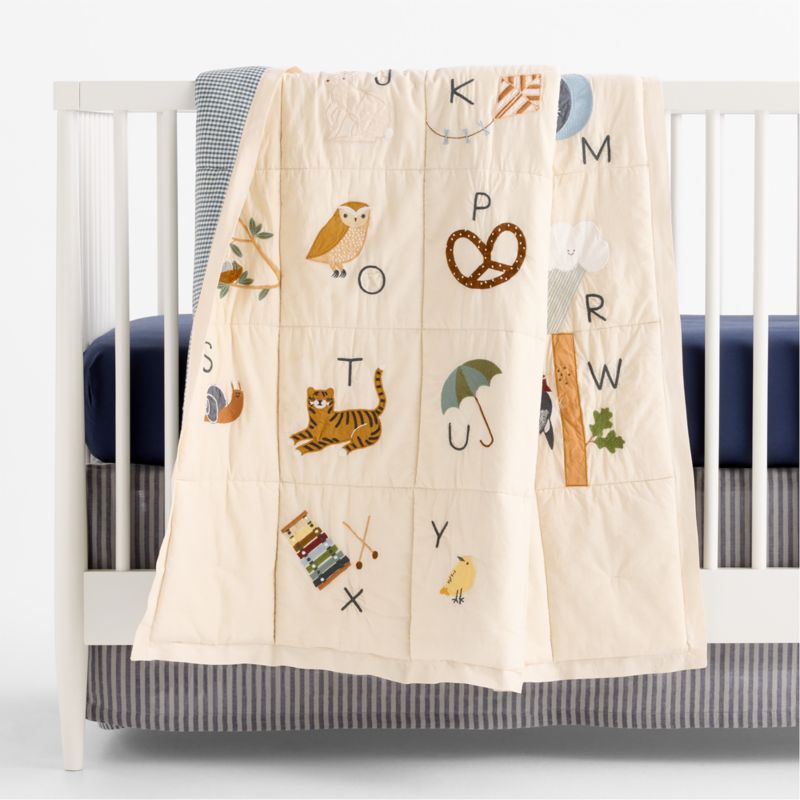 Cozy Cloud Deep Indigo Washed Organic Cotton Baby Crib Fitted Sheet - image 4 of 5