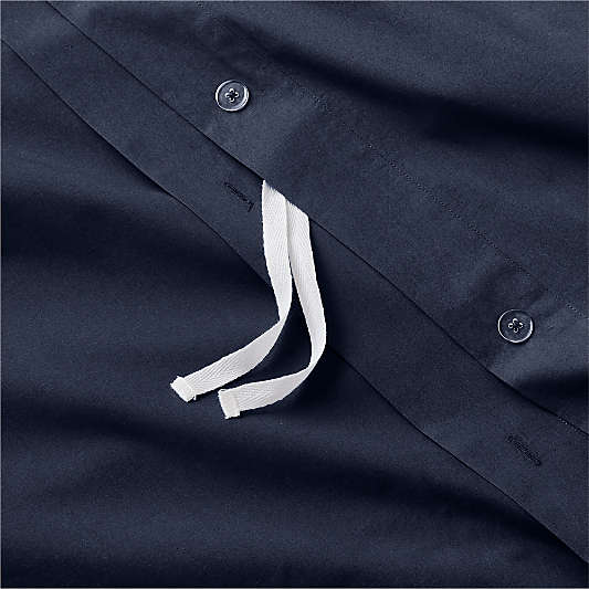 Cozy Cloud Deep Indigo Organic Washed Cotton Kids Duvet Cover
