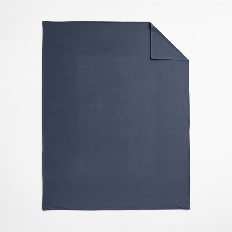 Cozy Cloud Deep Indigo Organic Washed Cotton Kids Twin Duvet Cover - image 2 of 9
