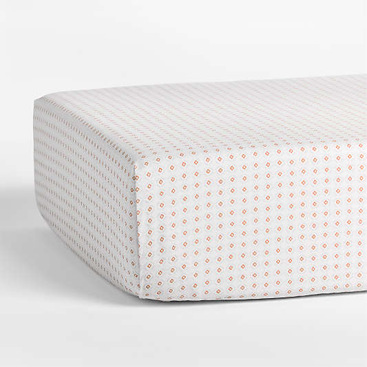 Cozy Cloud Geo Giggles Block Print 100% Organic Cotton Baby Crib Fitted Sheet