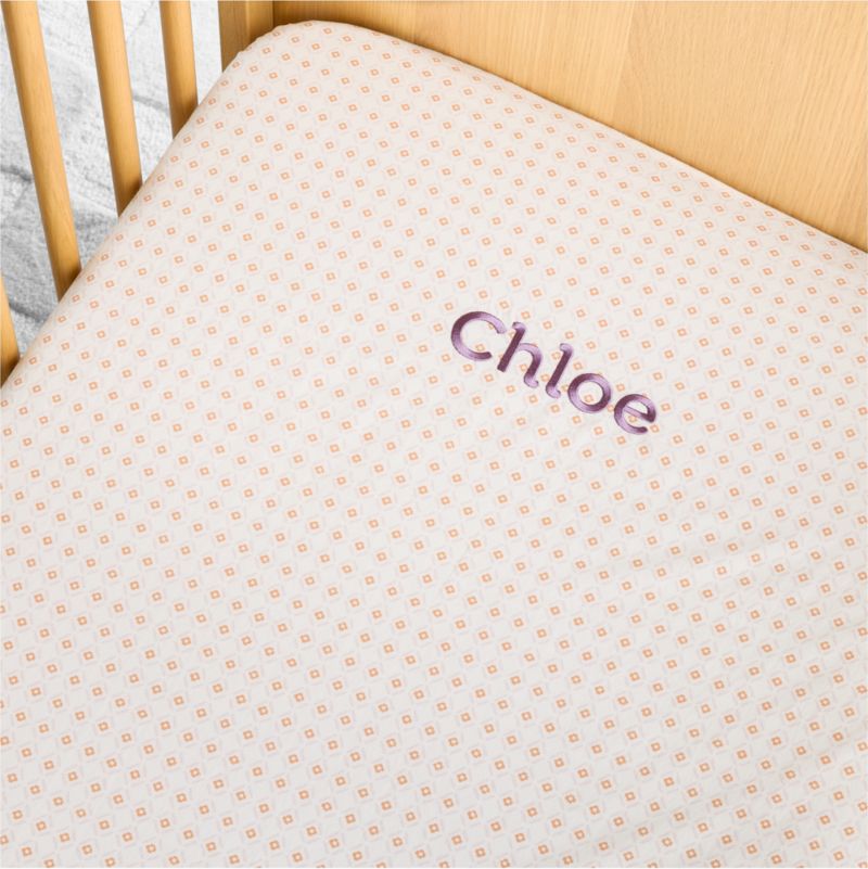 Cozy Cloud Geo Giggles Block Print 100% Organic Cotton Baby Crib Fitted Sheet - image 1 of 6